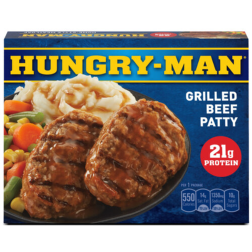 Hungry-Man Grilled Beef Patty Frozen Dinner