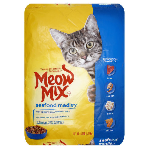 Meow Mix Cat Food, Seafood Medley