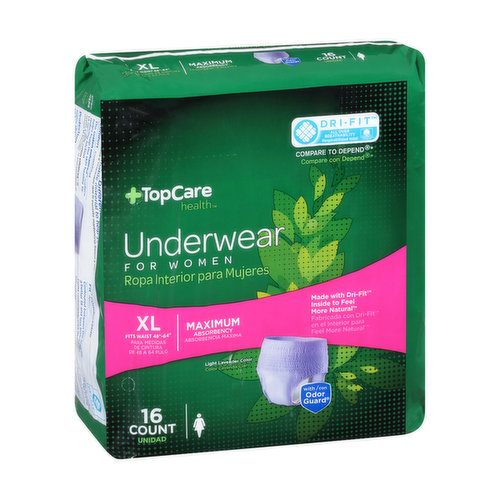 Depend for Women XL Maximum Absorbency Underwear, Blush Color