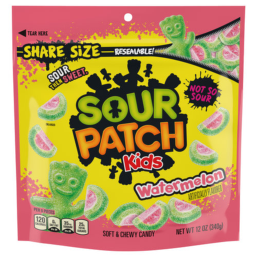 Sour Patch Kids SOUR PATCH KIDS Watermelon Soft & Chewy Candy, Share Size, 12 oz