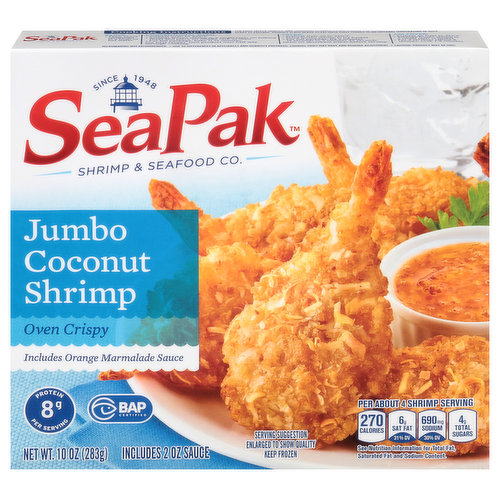 SeaPak Shrimp, Coconut, Oven Crispy, Jumbo