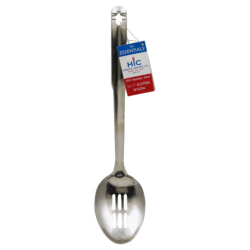 HIC Spoon, Slotted, Stainless Steel, The Essentials