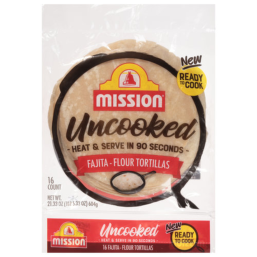 Flour Tortillas, Fajita, Uncooked