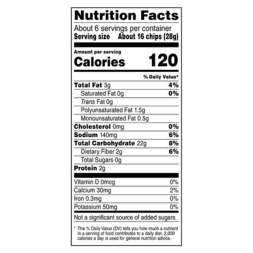 tostitos tortilla chips nutrition facts