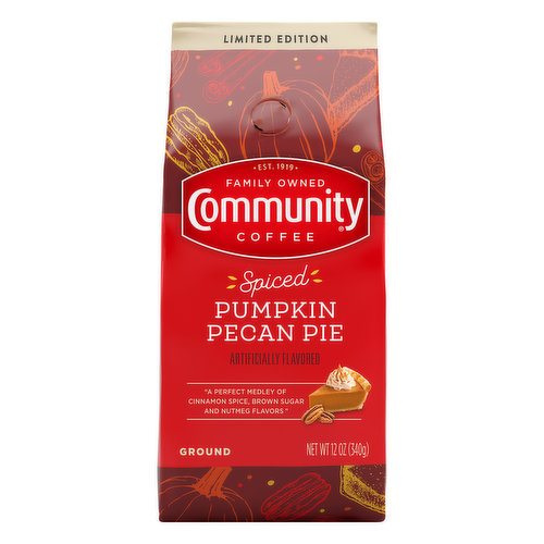 Community Coffee Spiced Pumpkin Pecan Pie  Ground Coffee