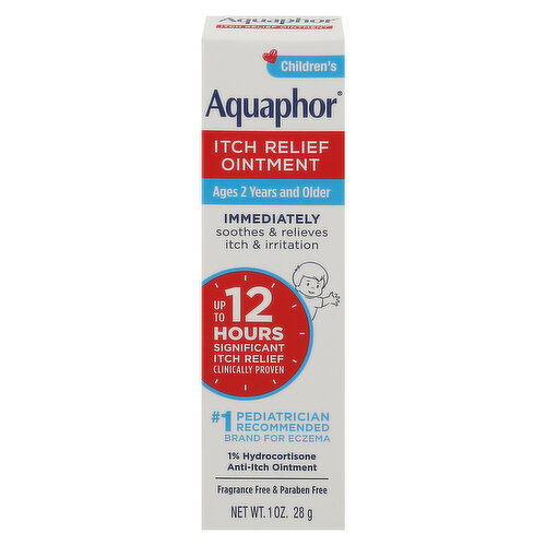 Aquaphor Itch Relief Ointment, Children's, Immediately