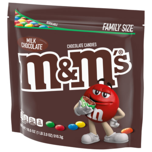 Candy Favorites Milk Chocolate M&M's 7 oz. Flat Bags - 6 / Box