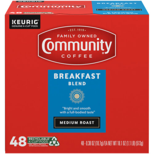 Community Coffee 48 count single serve coffee