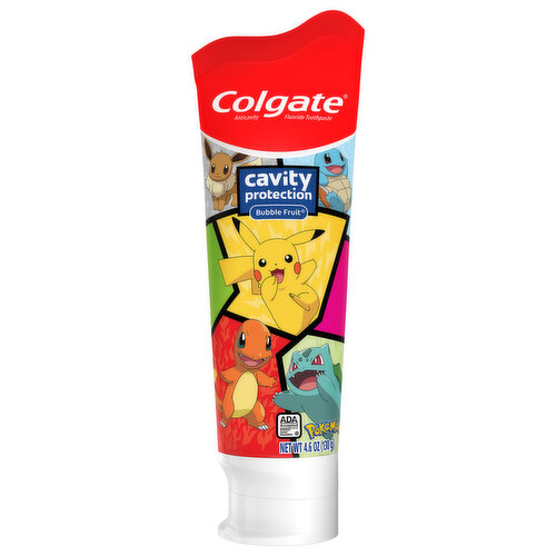 Colgate Toothpaste, Anticavity Fluoride, Pokemon, Bubble Fruit