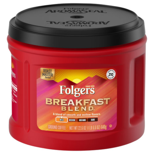 Folgers Coffee, Ground, Mild, Breakfast Blend