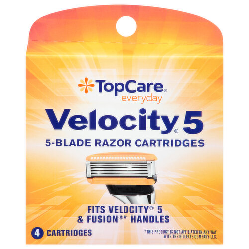 TopCare Razor Cartridges, Velocity 5, 5-Blade