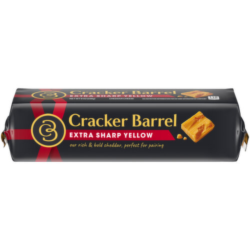 Cracker Barrel Cheddar Cheese, Extra Sharp Yellow