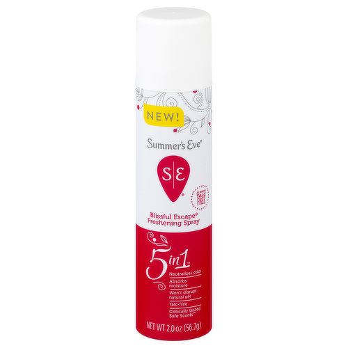 Summer's Eve Freshening Spray, 5-In-1