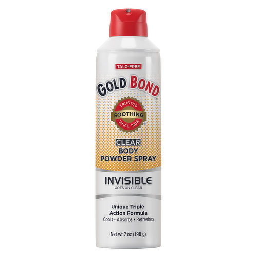 Gold Bond Body Powder Spray, Clear, Invisible