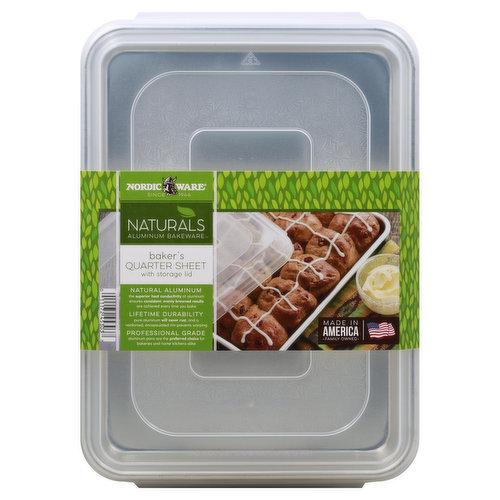 Nordic Ware Naturals Baker's Half Sheet Baking Pan with Storage Lid