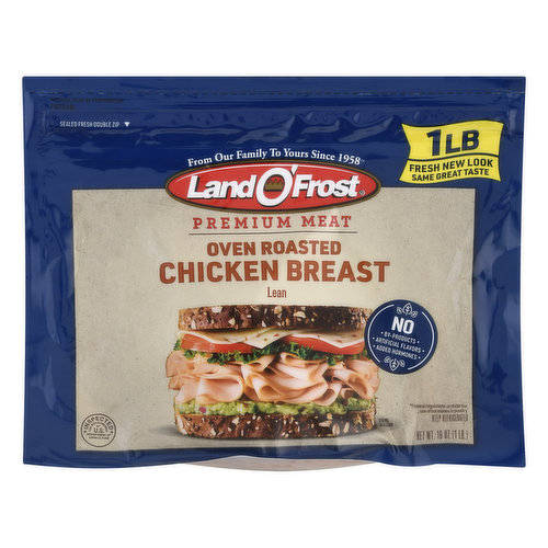 No artificial flavors. Gluten Free. From our family to yours since 1958. 1 lb fresh new look. Same great taste. Turkey breast & white turkey. Lean. No by-products. No added hormones. Our story. At land o'frost, we stay true to the values and dreams of our founder, my grandfather Antoon Van Eekeren, by continually improving our brands and supporting your local community. We are longstanding supporters of 10,000 youth sports teams across America and the juvenile diabetes research foundation. Family is #1 to us and we consider you - our customer - part of our extended family. David Van Eekeren, President & CEO. Federal regulations prohibit the use of hormones in poultry. US inspected for wholesomeness by Department of Agriculture. LandOFrost.com. Facebook. Twitter. Instagram. Questions or comments? Call 1-800-762-9865 mon-fri 8:00 am to 4:30 pm, CST.