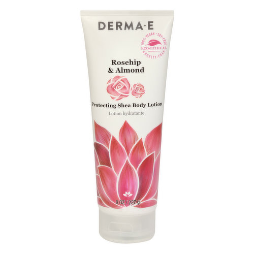 Derma E Body Lotion, Protecting Shea, Rosehip & Almond