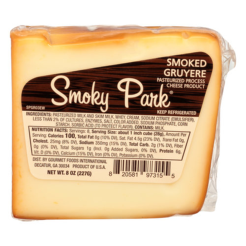 Pasteurized process cheese product. Product of U.S.A.