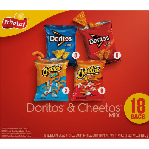 Frito Lay Snacks, Assorted, Doritos & Cheetos Mix