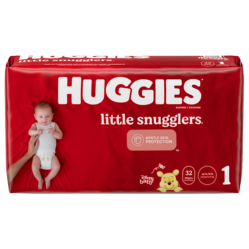 Huggies Little Snugglers Diapers, Disney Baby, 1 (up to 14 lb) - 84 diapers