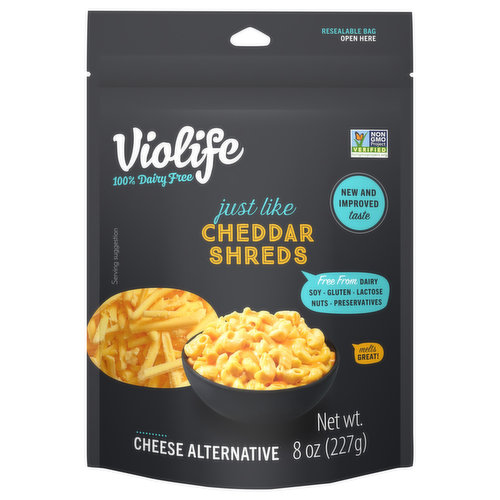 Violife Cheese Alternative, Cheddar Shreds