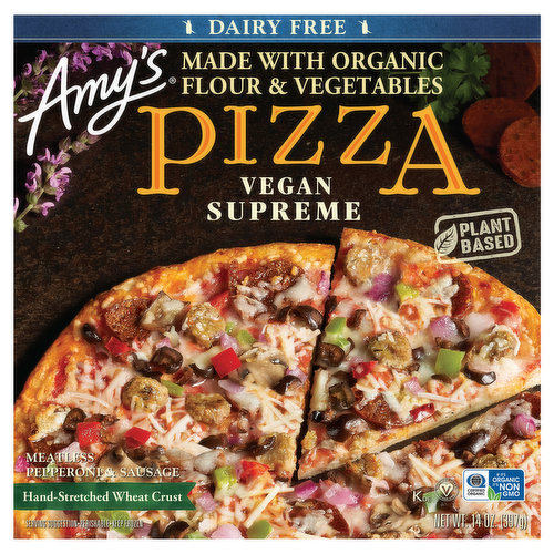 Amy's Pizza, Dairy Free, Vegan Supreme