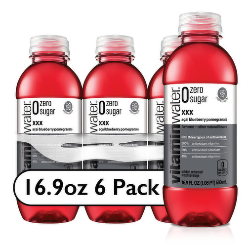 Vitaminwater Water Beverage, Zero Sugar, Acai-Blueberry-Pomegranate