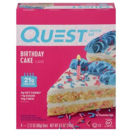 Quest Protein Bars, Birthday Cake Flavor