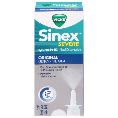 Sinex Nasal Decongestant, Ultra Fine Mist, Original