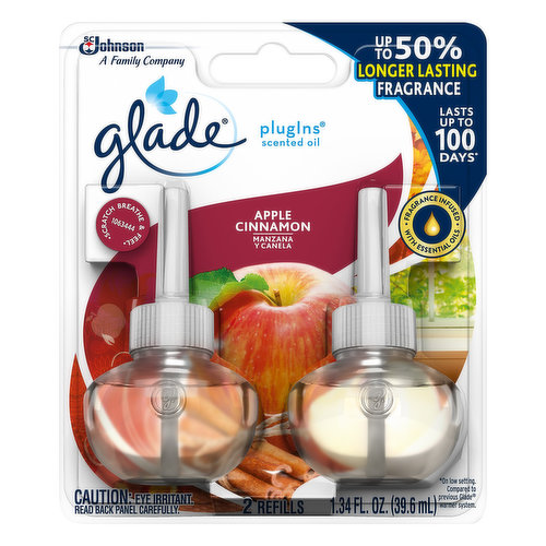 Glade Scented Oil Refills, Apple Cinnamon