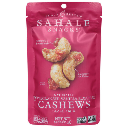 Sahale Snacks Glazed Mix, Cashews, Pomegranate Vanilla Flavored