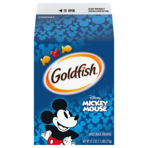 Goldfish Baked Snack Crackers, Cheddar, Mickey Mouse