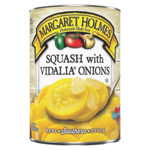 Family owned. Real Southern style. Bring Margaret Holmes Home. Home made easy. Old-fashioned tried and true recipes are in every can of Margaret Holmes vegetables. Only the freshest vegetables are harvested then cleaned, prepped and slow simmered for you to enjoy in minutes. If it says Margaret Holmes, it says it all. Homemade Made Easy: Savor the natural goodness of real Southern style vegetables every time you bring Margaret Holmes home. Then simply - Heat, eat & enjoy!