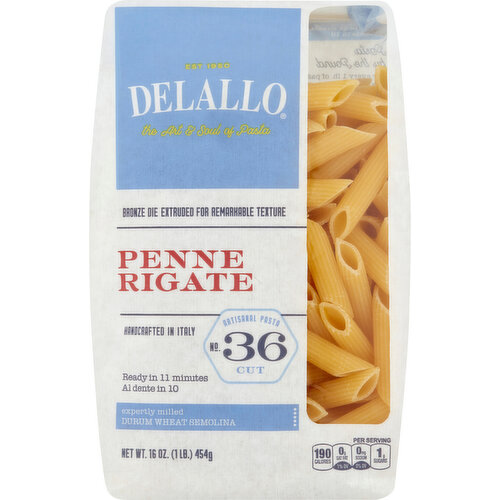 Delallo Penne Rigate, No.36 Cut