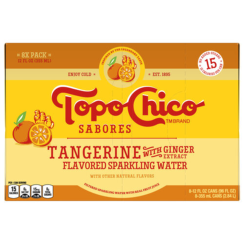 Topo Chico Sparkling Water, Tangerine with Ginger Extract