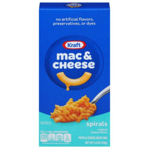 Kraft Mac & Cheese, Spirals, Original Cheese Flavor