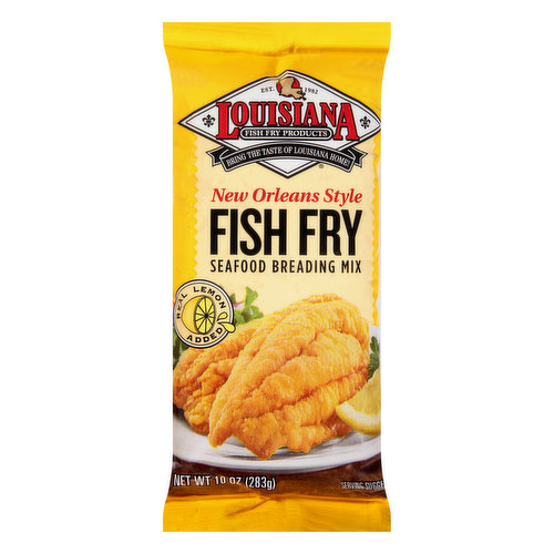 Louisiana Fish Fry Products Seafood Breading Mix, Fish Fry, New Orleans Style