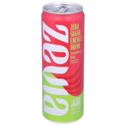 Zevia Energy Drink, Zero Calorie, Strawberry/Kiwi