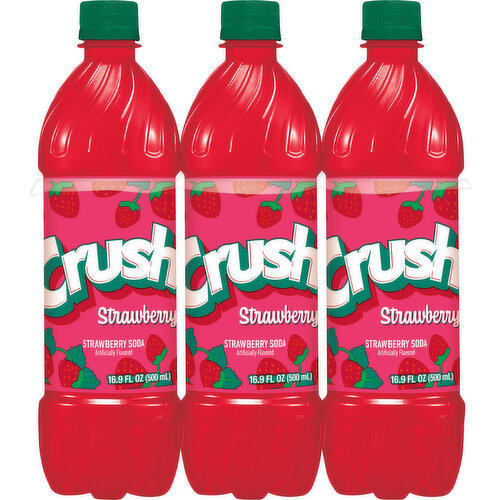 Crush Soda, Strawberry, 6 Pack