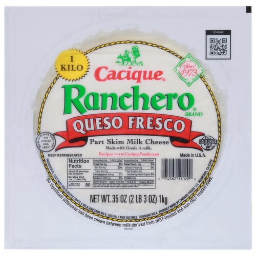 Cacique Cheese, Part Skim Milk, Queso Fresco - Brookshire's