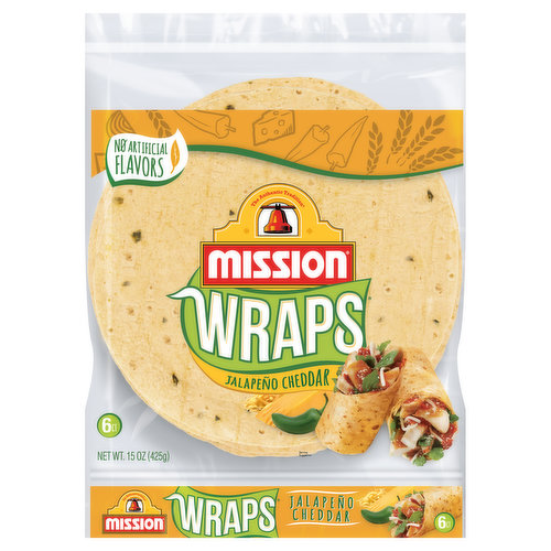 Mission Wraps, Jalapeno Cheddar