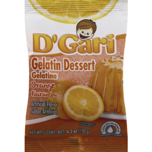 D'Gari Gelatin Dessert, Orange