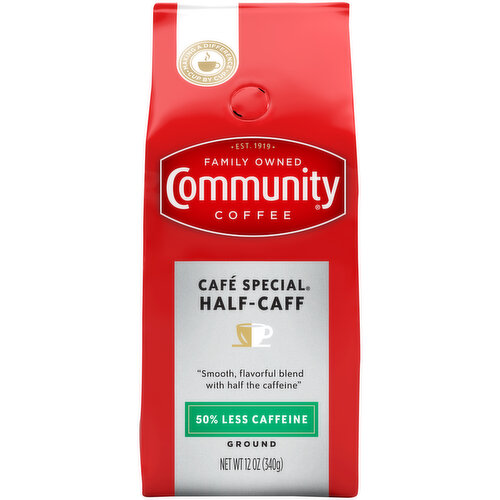 Community Coffee Coffee, Ground, Cafe Special, Half-Caff