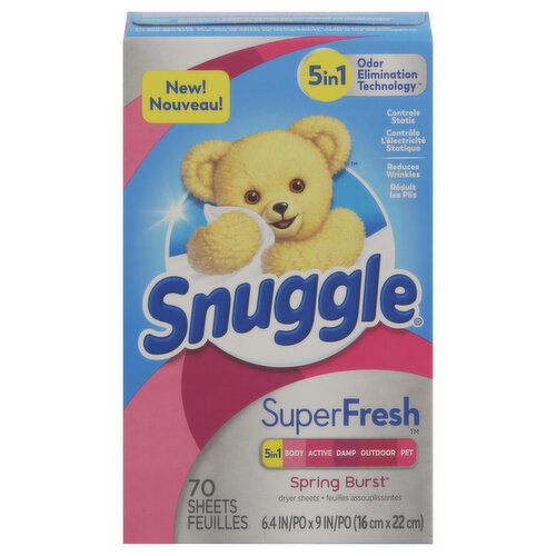 Snuggle Dryer Sheets, Spring Burst, 5 in 1