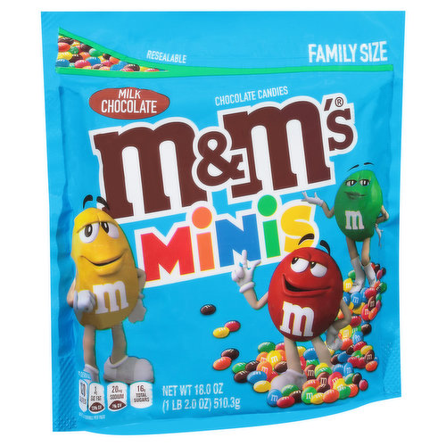 M&Ms Peanut Milk Chocolate Candies, Family Size, 19.2 oz.