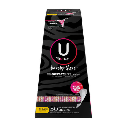 U By Kotex Barely There Liners, Regular
