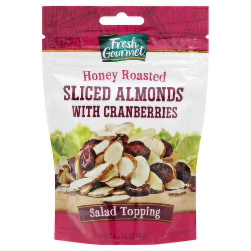 Fresh Gourmet Almonds, Honey Roasted, Sliced