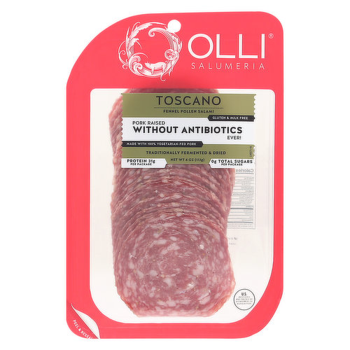 Pork raised without antibiotics ever! Traditionally fermented & dried.