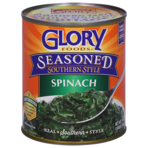 Glory Spinach, Seasoned, Southern Style