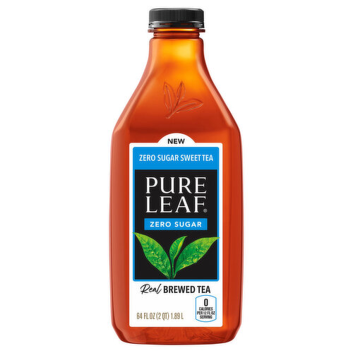 Pure Leaf Brewed Tea, Sweet Tea, Zero Sugar, Real